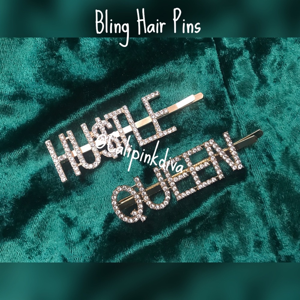 Bling hair Pins Hustle Queen